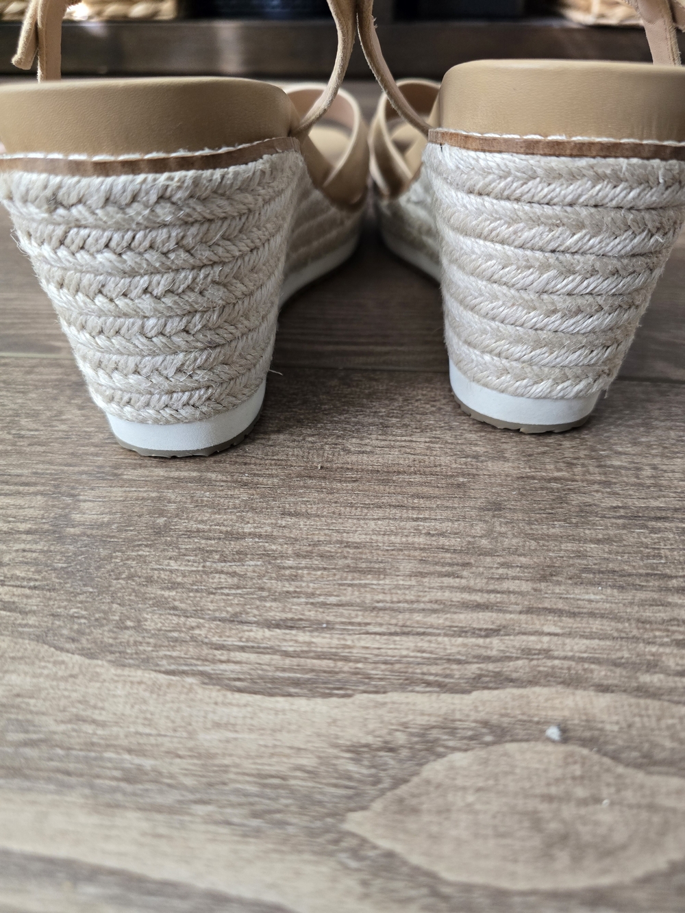 Cole Haan Sandals Womens 7 Tan Sesame CloudFeel Espadrille Wedge Comfort Boho - Picture 8 of 10